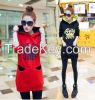 Women's Crown Words Printed Hoodie Winter Overcoat Outerwear