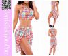 Fashion Sarong Summer Holiday 2 Piece Bandage dress Bikini Swim Sexy Dress