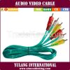 Transparent 3rca to 3rca mix color cable for Indonesia