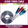 Transparent RCA cable mix colors hot-sale in 2015