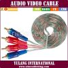 Transparent RCA cable mix colors hot-sale in 2015