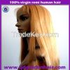 Golden Hair High Quality Virgin Remy Human Hair Wholesale Wigs