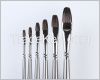 Badger Hair Paintbrushes with Acrylic Canvas 6pcs /set Art Brushes for Oil Artist Paint Brushes