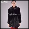 Women pure mink fur coat