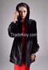 Women pure mink fur coat