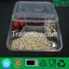 Clear Polypropylene Divided Rectangle Plastic Food Container