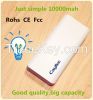 Dual USB mobile battery charger 10000mah for family