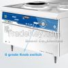 Commercial induction range, single-burner with single stockpot, 220V 6kWx2