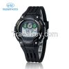 Double movement digital wrist watch for men