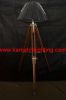 Contemporary decorative tripod wood floor lamp (F705B)