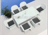 outdoor patio rattan furniture garden dining table set