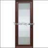 Aluminum Alloy Casement Door - Floral Pattern Glass