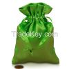 Lime Satin Rosary Pouc...