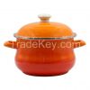 HIGH QUALITY ENAMEL CASSEROLE WITH  DECAL