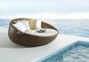 Poly rattan sunbed