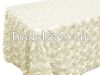 Rosette Satin Table Cloth/Luxury embroidere tablecloth