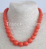 Dyed Orange Shell Neck...