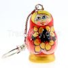 Matryoshka keychain, nesting doll key chain, wooden keychain, mix