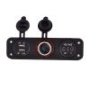 Dual USB Adapter Charger Digital Voltmeter Cigarette Lighter Sockets