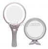 Easy use Handheld &Standable LED Lighted Makeup Mirrors, 2 Sides with a Magnifying Side, Made by ABS