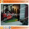 Hydraulic stationary dock leveller loading ramp for container with truck