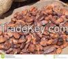 Raw cocoa beans - grown, fermented, and dried 