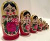 Wholesale Russian Traditional Wooden Nesting Dolls Matryoshka 7 pieces