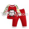 2015New 100%Cotton Spring Autumn Baby Boy Clothing Set Fashion Monkey Baby Newborn Tops+Pants Baby Girl Clothes Suits Infant