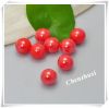 10mm glass half drilled pearl red