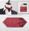 men classic polyester jacquard weave paisley ascot cravat tie for men