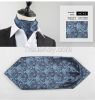 men classic polyester jacquard weave paisley ascot cravat tie for men