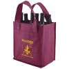 Custom 6 Bottle Non Woven Wine Bag with Dividers