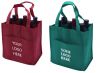 Custom 6 Bottle Non Woven Wine Bag with Dividers