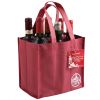 Custom 6 Bottle Non Woven Wine Bag with Dividers