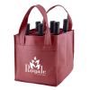 Custom 6 Bottle Non Woven Wine Bag with Dividers