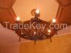 Wrought Iron Wagon Wheel Chandelier