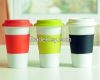 two-tone inner and rim color sublimation  ceramic coffee/latter cute mug cup and saucer