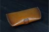 Genuine Cowhide Leather Sunglasses Case Eyeglass Designer Case clam shell box