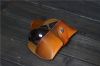 Genuine Cowhide Leather Sunglasses Case Eyeglass Designer Case clam shell box