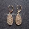 Retro Style brass alloy owls shape hooped earrings
