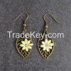 Retro Style brass alloy owls shape hooped earrings
