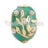 hand enameled metal Easter Faberge egg beads for charms bracelet