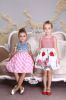 Vintage Flower Plaid Cotton Dress for Kids, Children Frocks Design