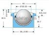 22mm Dia  Flange Mounted Ball Transfer Unit Conveyor Roller BTU22