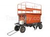 Vertical Four-wheel Manual mobile hydraulic scissor lift