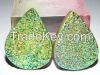 Green Druzy Pear Full Flat Loose Stones