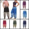 Harem Comfort Pants for Women/Men/Unisex , Great for Yoga/Sport/Outdoor, Long/Short Pants, Handmade in Thailand, Boho/Gypsy/Harem/Hippie Pants, Oriental Elephant Print