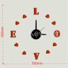 sticker removable wall clock, fashion number clock for home decor