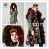 Big Hat Colorfur Real Fur Women and men Fashion Popular Coat High quality in winter days