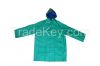 R-1057-1 GREEN AND BLUE REVERSIBLE PVC VINYL RAIN BEST WATERPROOF JACKET